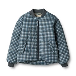 Wheat summer puffer jacket Malo  - Blue check